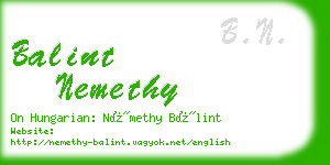 balint nemethy business card
